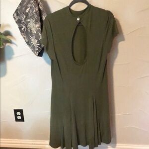 Elegant Olive Green Women's Dress